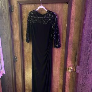 Glamorous Black Sequin Long Sleeve Dress